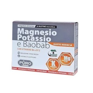 Puro magnesio potassio e baobab 20 bustine 4 g