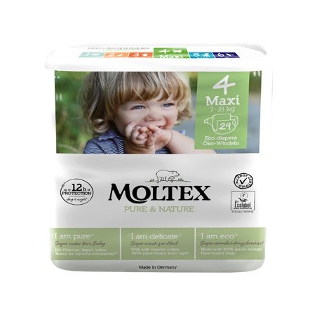 Pannolini moltex pure & nature maxi 7-14 kg taglia 4 29 pezzi Pannolini moltex pure & nature maxi 7-14 kg taglia 4 29 pezzi