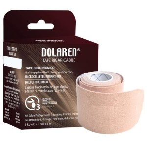 Dolaren tape ricaricabile cerotto terapeutico beige cm 5x5 min rotolo