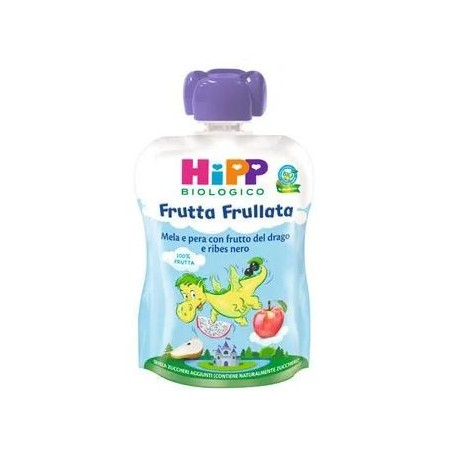 Hipp bio frutta frullata dragone mela pera frutta del dragoribes nero 90 g