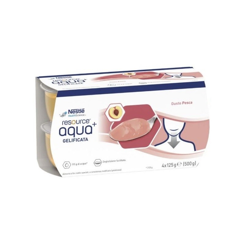 Resource aqua acqua gelificata+peach cup 6 4x125 g