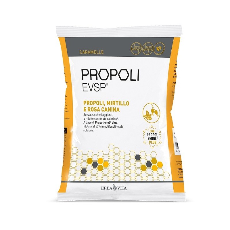 Propoli evsp caramelle propoli mirtillo rosa canina 65 g