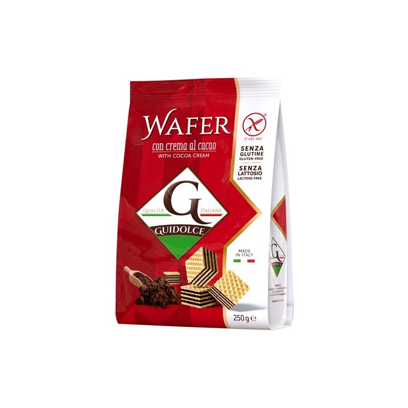 Wafer con crema al cacao 250 g