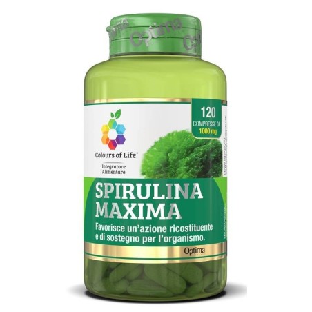Colours of life spirulina maxima 120 compresse Colours of life spirulina maxima 120 compresse