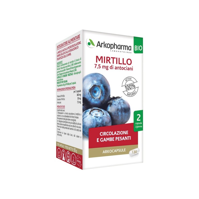 Arko capsule mirtillo bio 130 capsule