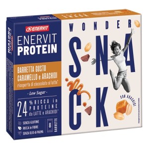 Enervit protein snack caramello arachidi low sugar 8 barrette 31 g