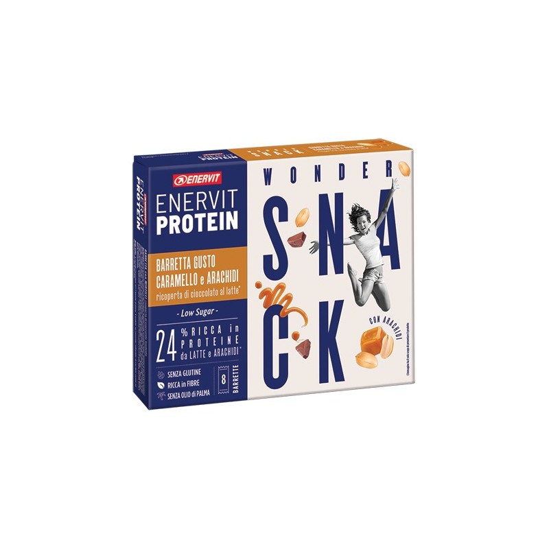 Enervit protein snack caramello arachidi low sugar 8 barrette 31 g Enervit protein snack caramello arachidi low sugar 8 barrette 31 g