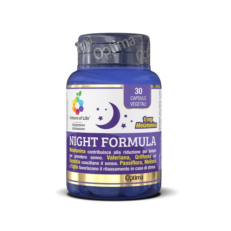 Colours of life night formula 30 capsule vegetali 550 mg