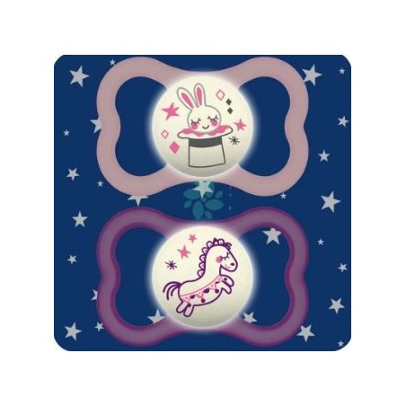 Mam air night succhietto 16+ mesi silicone femmina 2 pezzi