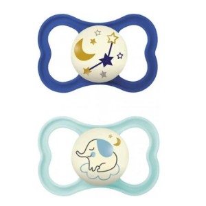 Mam air night succhietto 16+ mesi silicone maschio 2 pezzi