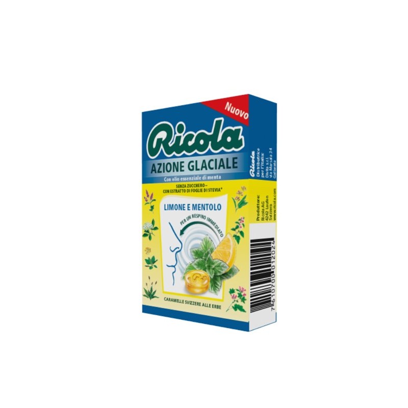 Ricola azione glaciale limone e mentolo 50 g