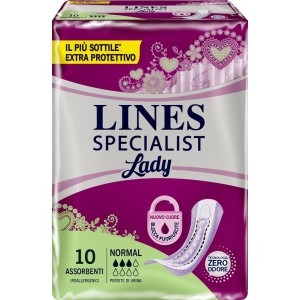 Assorbenti per incontinenza lines specialist lady normal 10pezzi