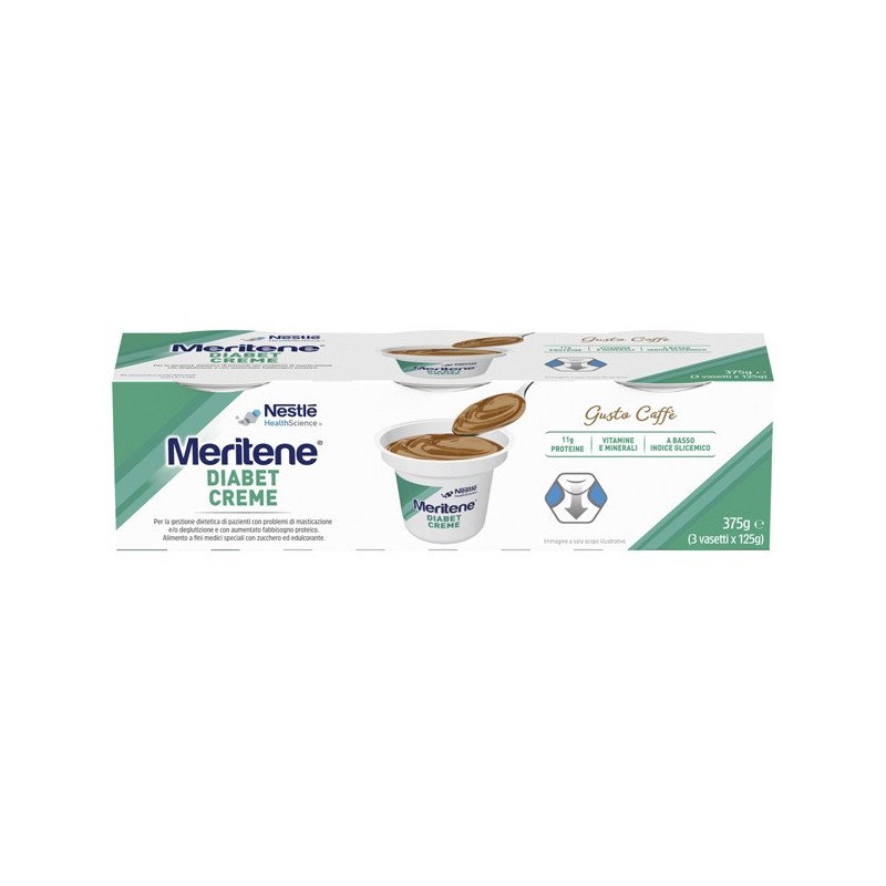 Meritene diabet creme caffe' 3 x 125 g Meritene diabet creme caffe' 3 x 125 g