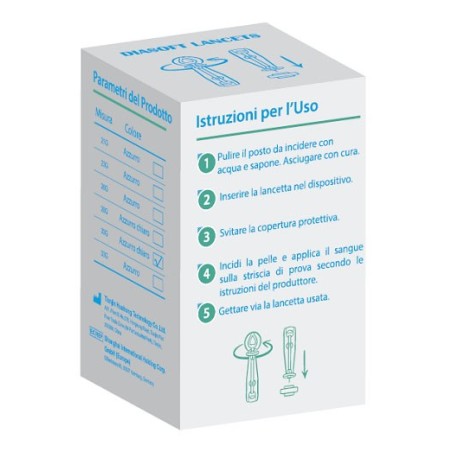 Lancette pungidito diasoft lancet 25 pezzi Lancette pungidito diasoft lancet 25 pezzi