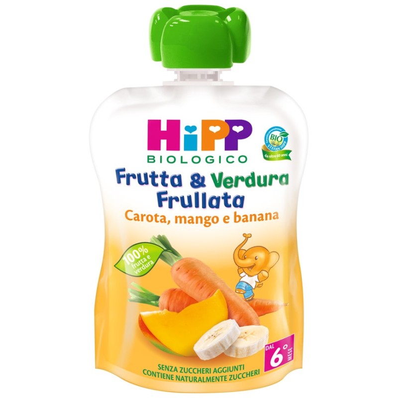 Hipp bio frutta & verdura carota mango banana 90 g