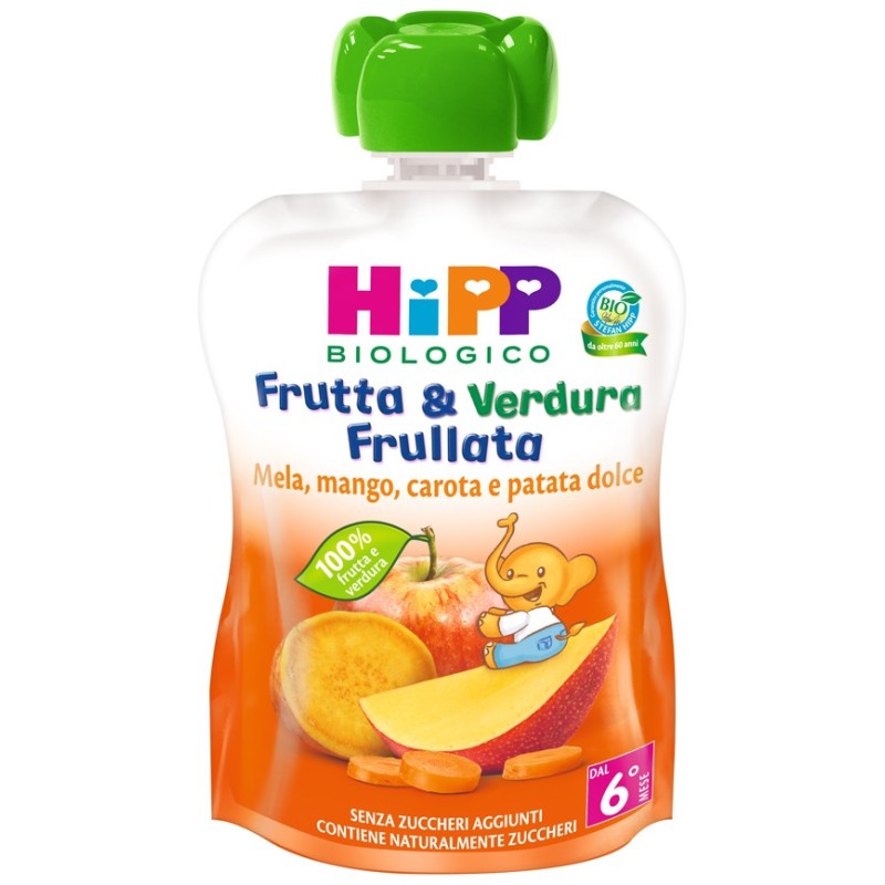 Hipp bio frutta & verdura mela mango carota patata dolce 90g