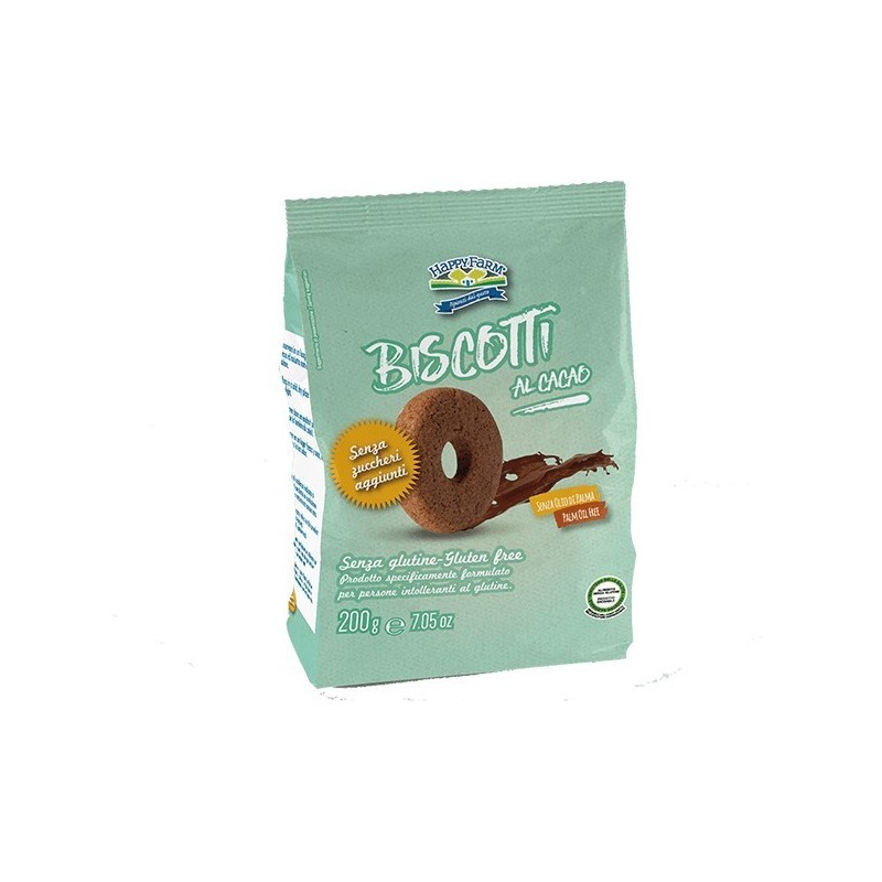 Happy farm biscotti al cacao senza zucchero 200 g