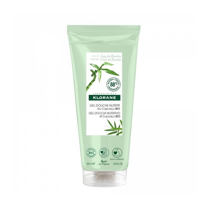 Klorane gel doccia linfa di bamboo 200 ml