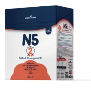 N5 2 latte di proseguimento in polvere 6/12 mesi 750 g