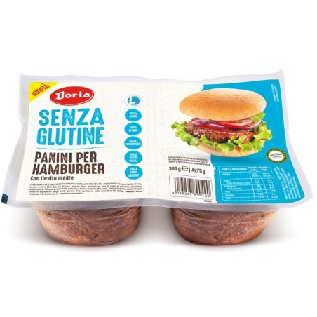 Doria panini hamburger 4x75 g Doria panini hamburger 4x75 g
