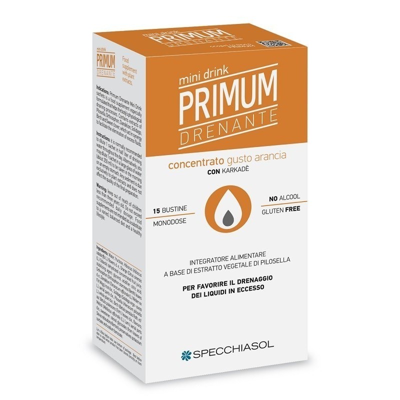 Primum drenante minidrink arancia 15 stick da 10 ml Primum drenante minidrink arancia 15 stick da 10 ml