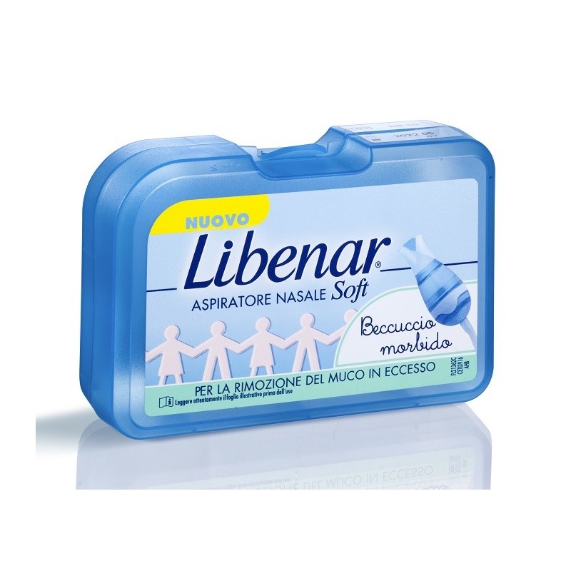 Aspiratore nasale soft libenar + 5 filtri con beccuccio ultra flessibile