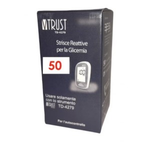 Strisce misurazione glicemia vtrust td-4279 gluc 50 pezzi