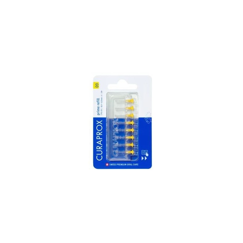 Curaprox capsule 09 scovolino prime refill yellow 8 pezzi