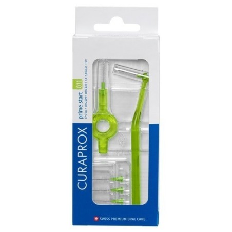 Curaprox capsule 011 scovolino prime start 011 lime green 5 pezzi