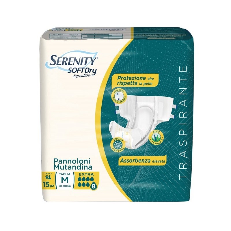 Pannolone mutandina serenity sd sensitive extra m 15 pezzi Pannolone mutandina serenity sd sensitive extra m 15 pezzi