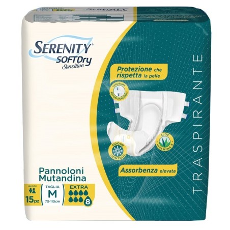 Pannolone mutandina serenity sd sensitive extra m 15 pezzi Pannolone mutandina serenity sd sensitive extra m 15 pezzi