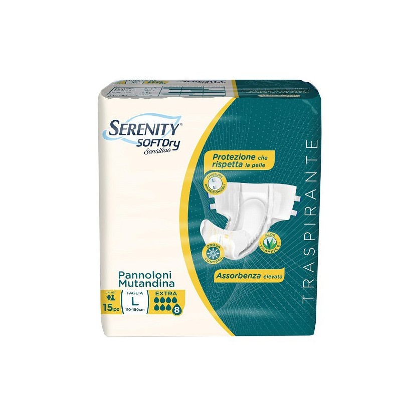 Pannolone mutandina serenity sd sensitive extra l 15 pezzi Pannolone mutandina serenity sd sensitive extra l 15 pezzi