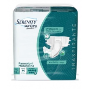 Pannolone mutandina serenity sd sensitive super m 15 pezzi