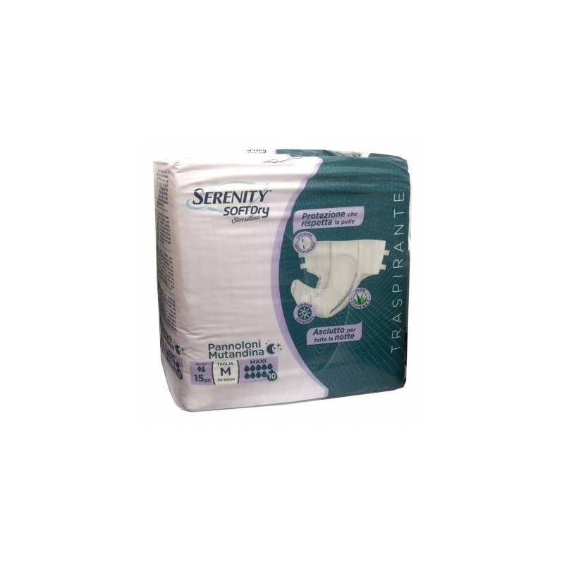 Pannolone mutandina serenity sd sensitive maxi m 15 pezzi Pannolone mutandina serenity sd sensitive maxi m 15 pezzi