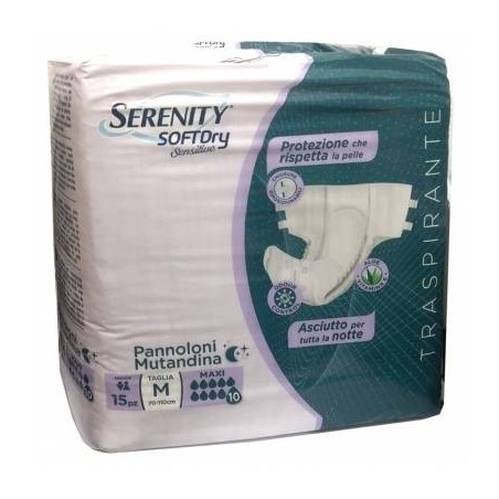 Pannolone mutandina serenity sd sensitive maxi m 15 pezzi Pannolone mutandina serenity sd sensitive maxi m 15 pezzi