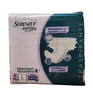 Pannolone mutandina serenity sd sensitive maxi l 15 pezzi