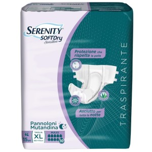 Pannolone mutandina serenity sd sensitive maxi xl 15 pezzi