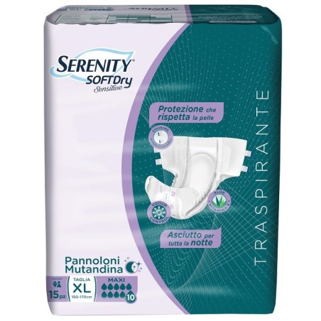 Pannolone mutandina serenity sd sensitive maxi xl 15 pezzi