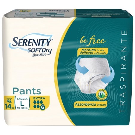 Serenity pants sd sensitive be free extra l 14 pezzi