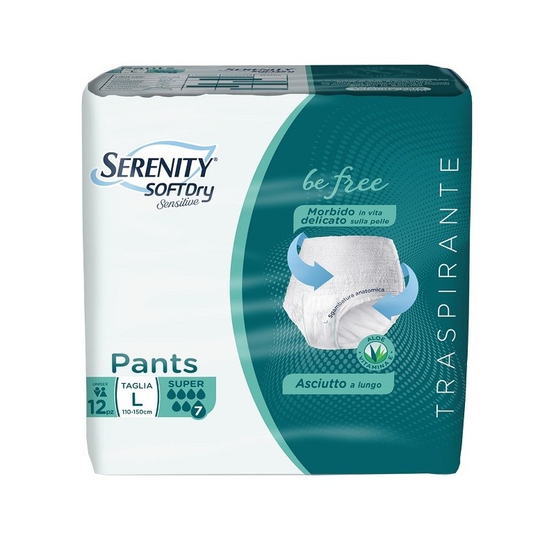Serenity pants sd sensitive be free super l 12 pezzi