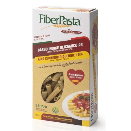 Fiberpasta sedani basso indice glicemico 250 g Fiberpasta sedani basso indice glicemico 250 g