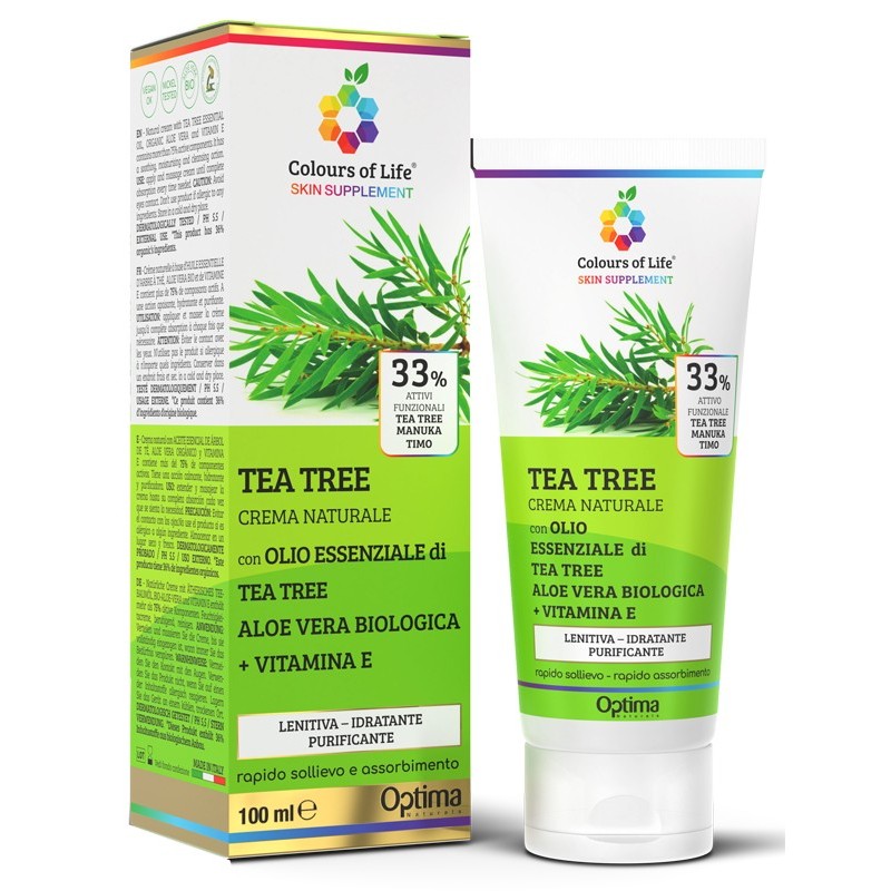 Colours of life skin supplement tea tree 33% 100 ml crema Colours of life skin supplement tea tree 33% 100 ml crema