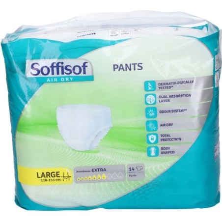 Pannolone soffisof air dry pants extra l 14 pezzi