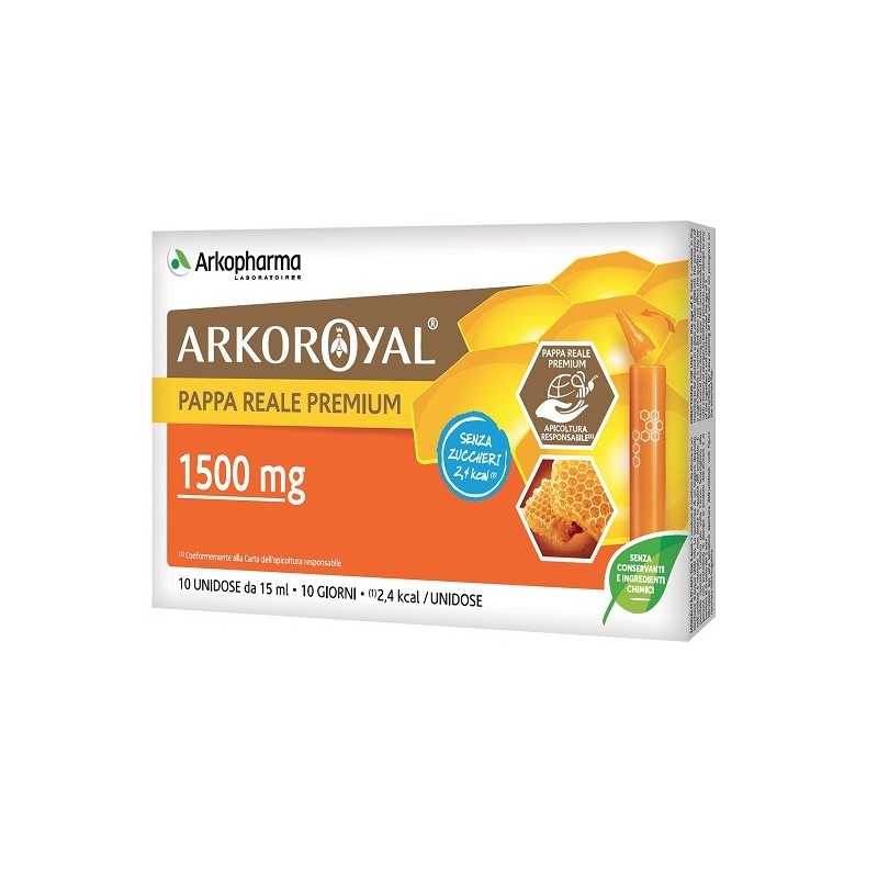 Arkoroyal pappa reale 1500mg senza zucchero 10 flaconcini da15 ml