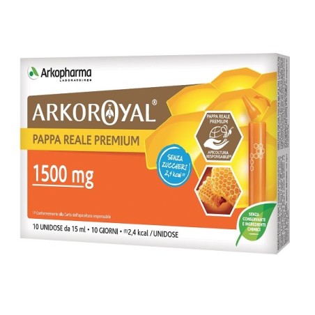 Arkoroyal pappa reale 1500mg senza zucchero 10 flaconcini da15 ml