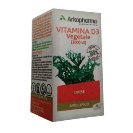 Arko capsule vitamina d3 vegetale 45 capsule Arko capsule vitamina d3 vegetale 45 capsule