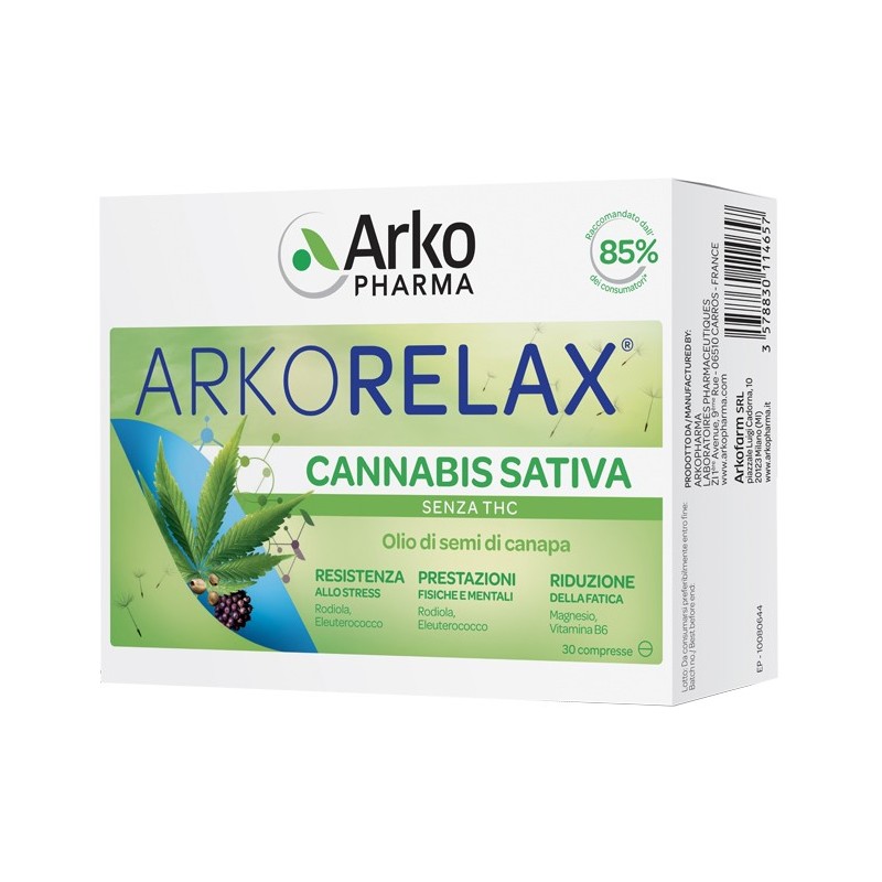 Arkorelax cannabis sativa 30 compresse