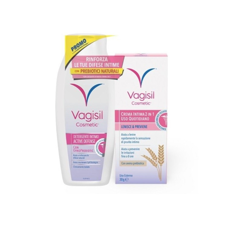 Vagisil duo defense crema intima 2 in 1 30 g + detergente intimo 250 ml omaggio