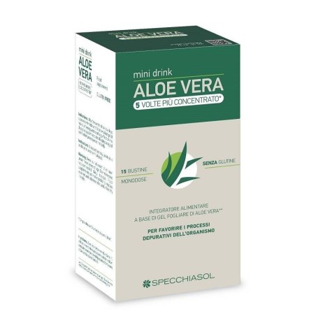 Aloe vera mini drink 5 volte piu' concentrato 15 bustine da10 ml