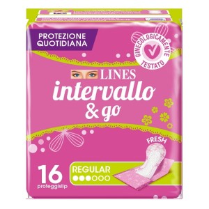 Proteggislip lines intervallo fresh&go ripiegati 16 pezzi